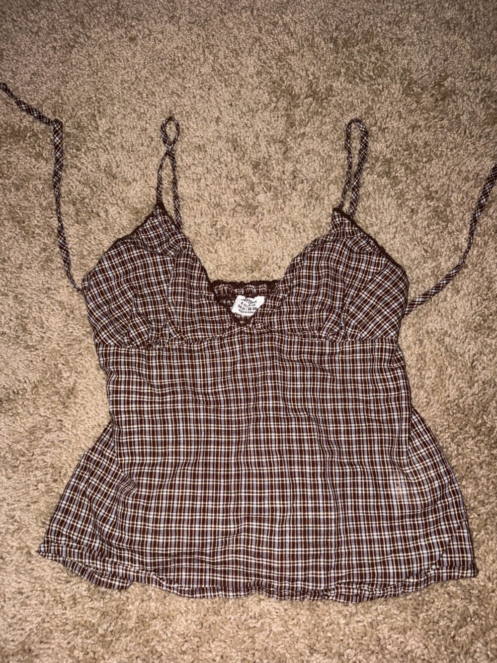 Cotton On Plaid Babydoll Tank
